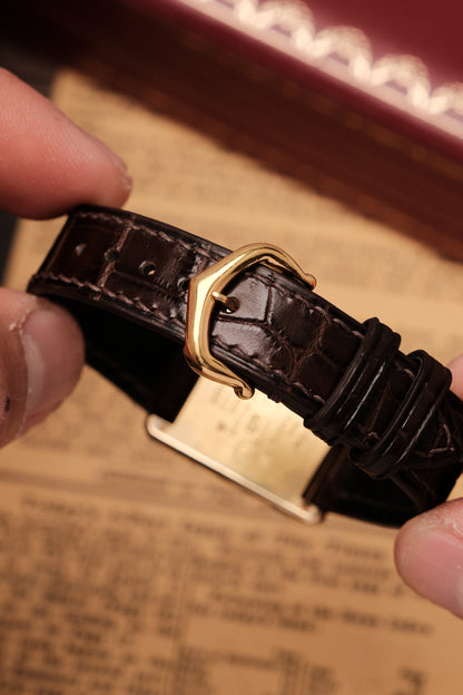 1990's CARTIER MUST DE CARTIER TANK VERMEIL ROMAN DIAL QUARTZ 23MM