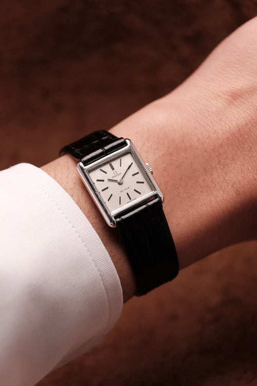 1973 OMEGA DE VILLE Cal.485 HAND-WINDING WOMEN'S VINTAGE TANK WATCH SWISS