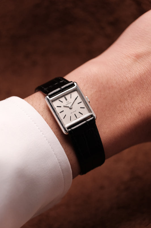 1973 OMEGA DE VILLE Cal.485 HAND-WINDING WOMEN'S VINTAGE TANK WATCH SWISS