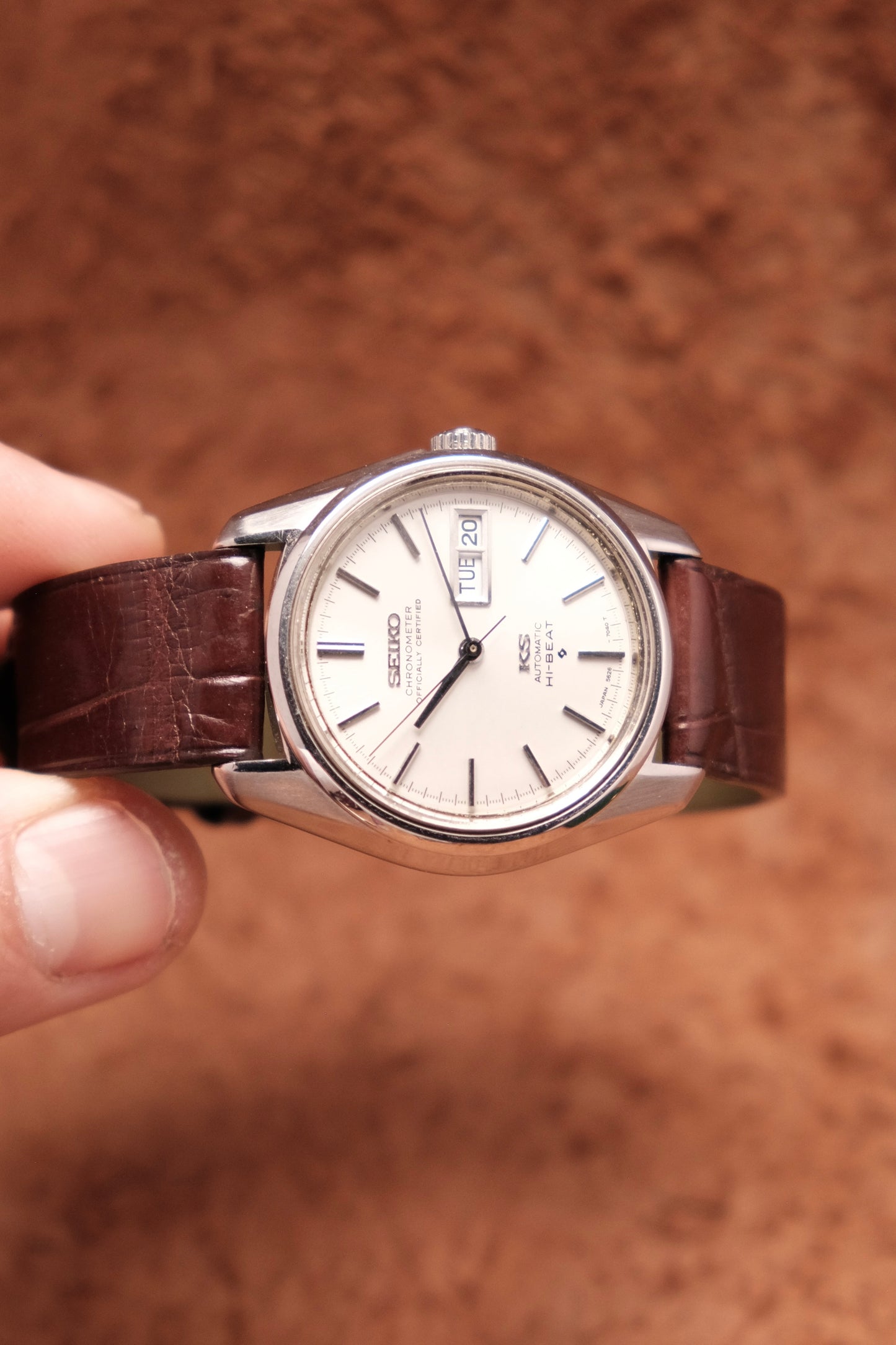 Seiko King Seiko 5626-7041 Vintage Hi-Beat Chronometer SS Automatic Mens Watch