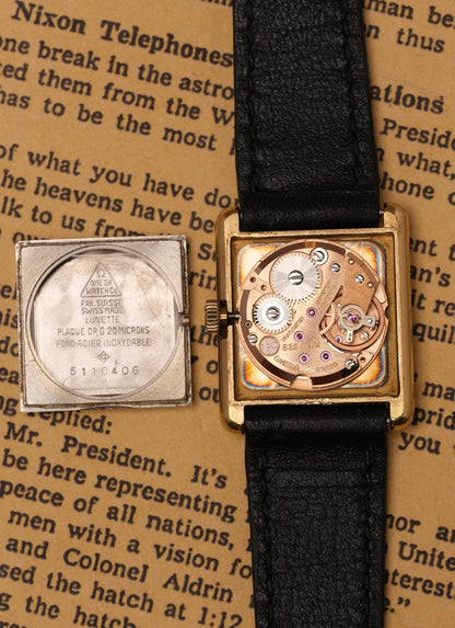 Omega De Ville Tank “Mini Normale” Champagne Mosaic Dial Manual Winding Ref. 511.0406