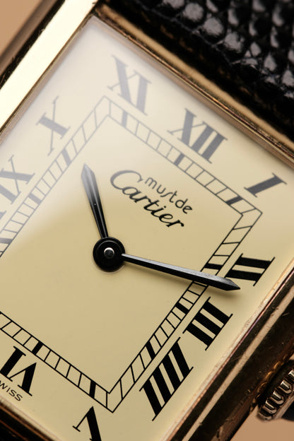 CARTIER MUST DE TANK VERMEIL (LM 23x31mm) ROMAN DIAL HAND WINDING 6115404
