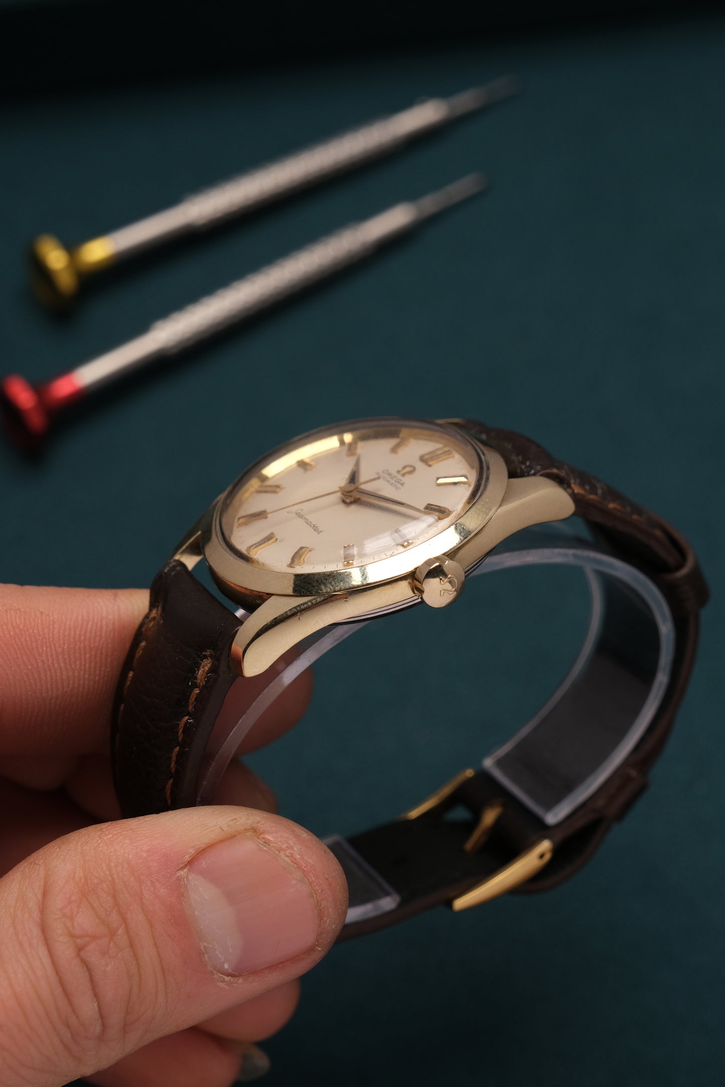 1958 Omega Seamaster Automatic 2975-5SC Caliber 501 Champagne Dial