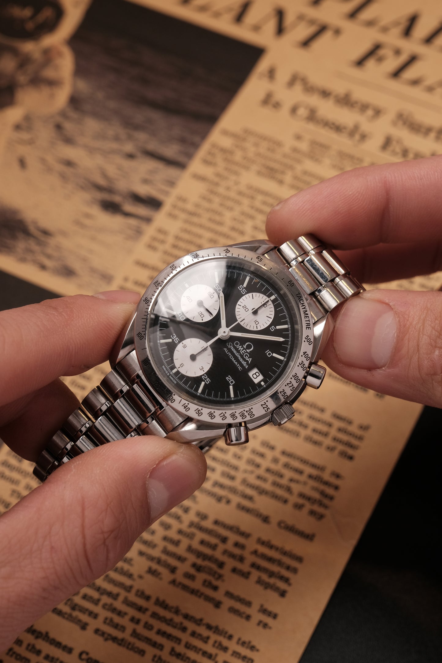 1998 Omega Speedmaster Reverse Panda Chronograph Automatic Date 3511.50 Cal. 1152