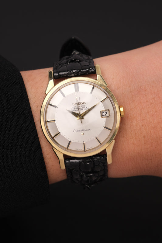 1963 OMEGA CONSTELLATION PIE PAN DOG LEG White Dial AUTOMATIC CHRONOMETER REF. 168.005