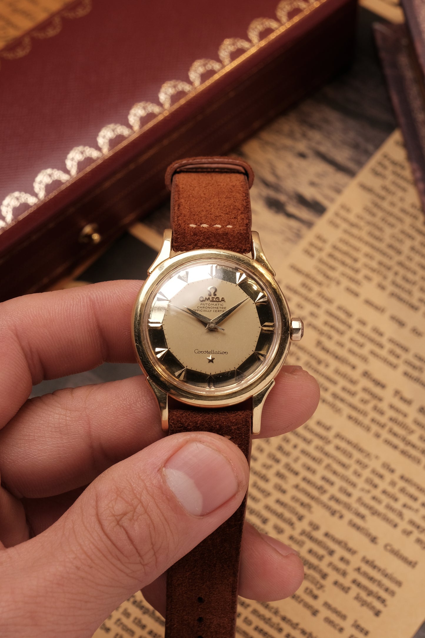 Vintage 1958 Omega Constellation Pie Pan De Luxe Arrow Head Ref 2852/2853 S.C