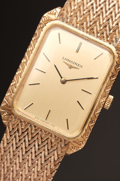 1978  Longines Vintage Tank Integrated Bracelet Hand Winding 832-1174