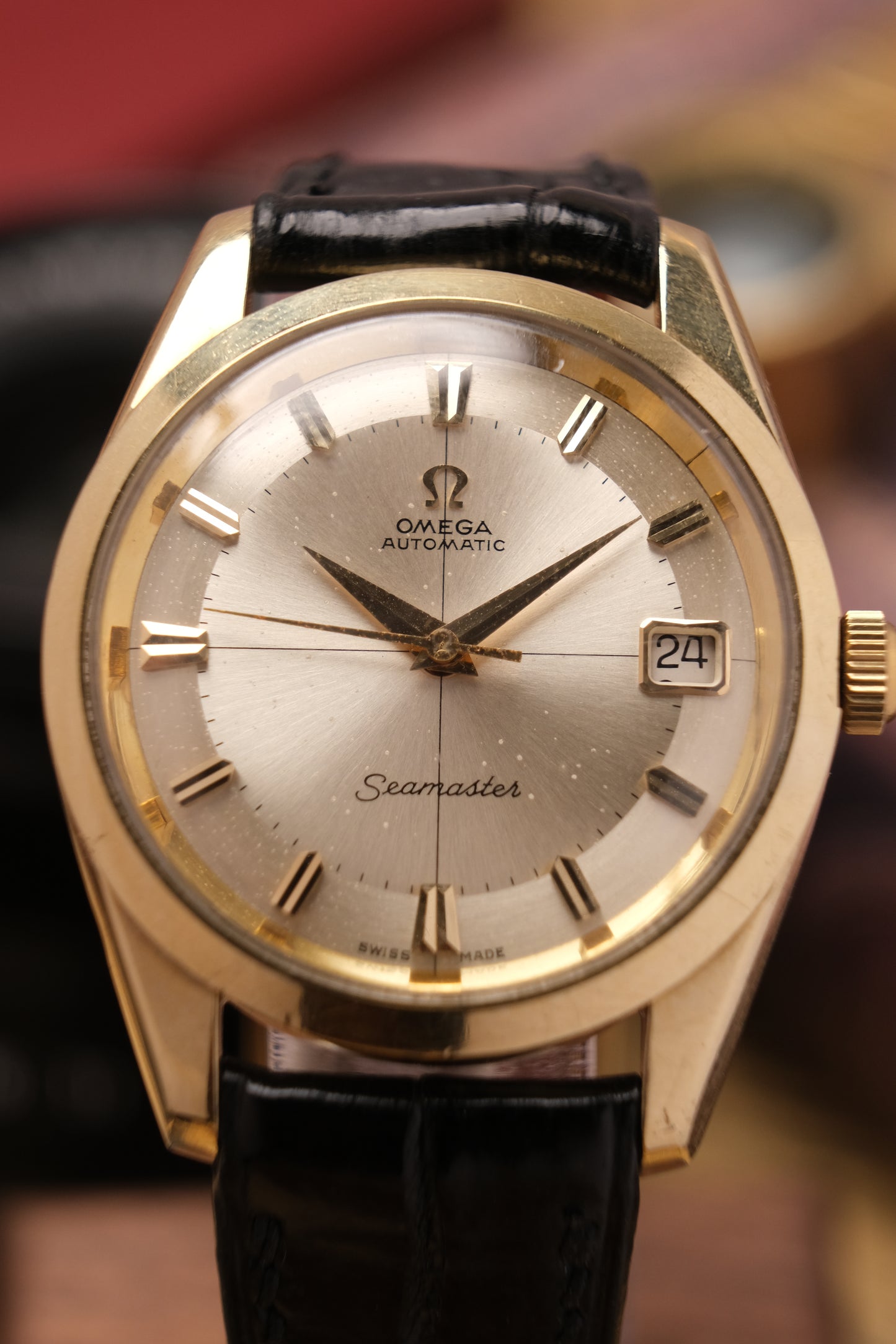 Vintage Omega Seamaster Automatic Pie Pan Dial Gold Capped 166.010-63 (Rare)