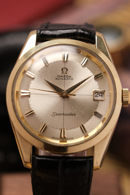 Vintage Omega Seamaster Automatic Pie Pan Dial Gold Capped 166.010-63 (Rare)