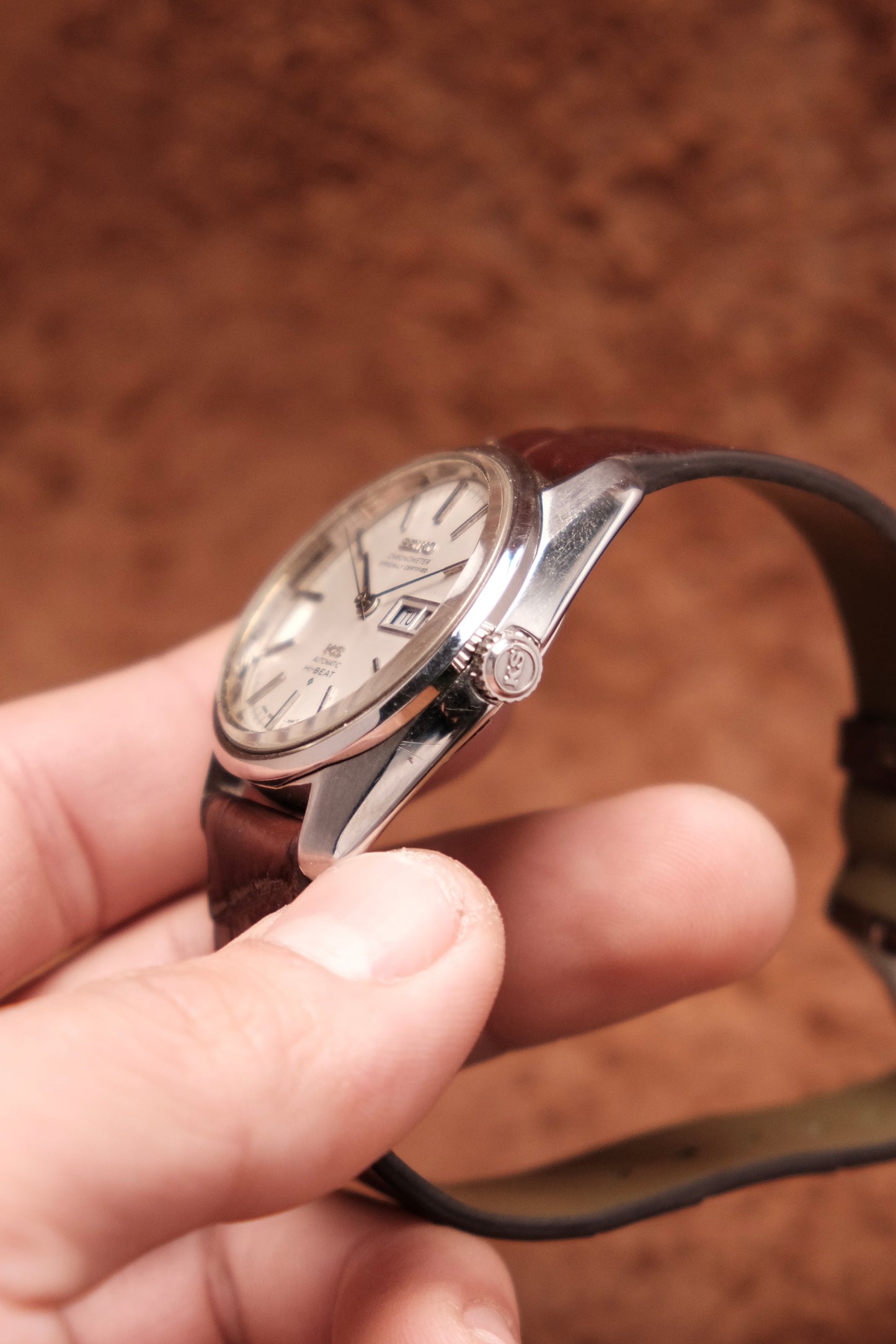 Seiko King Seiko 5626-7041 Vintage Hi-Beat Chronometer SS Automatic Mens Watch