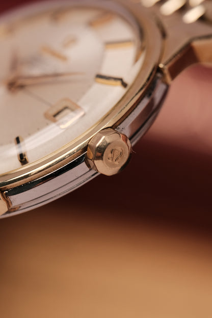 1966 OMEGA CONSTELLATION PIE PAN DOG LEG GOLD  CROSS HAIR DIAL AUTOMATIC CHRONOMETER REF. 14902-61 SC