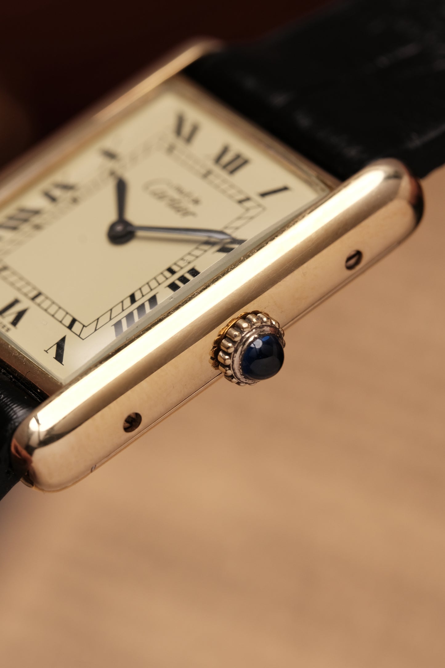 CARTIER MUST DE CARTIER TANK Hand Winding VERMEIL ROMAN DIAL REF. 6 097875