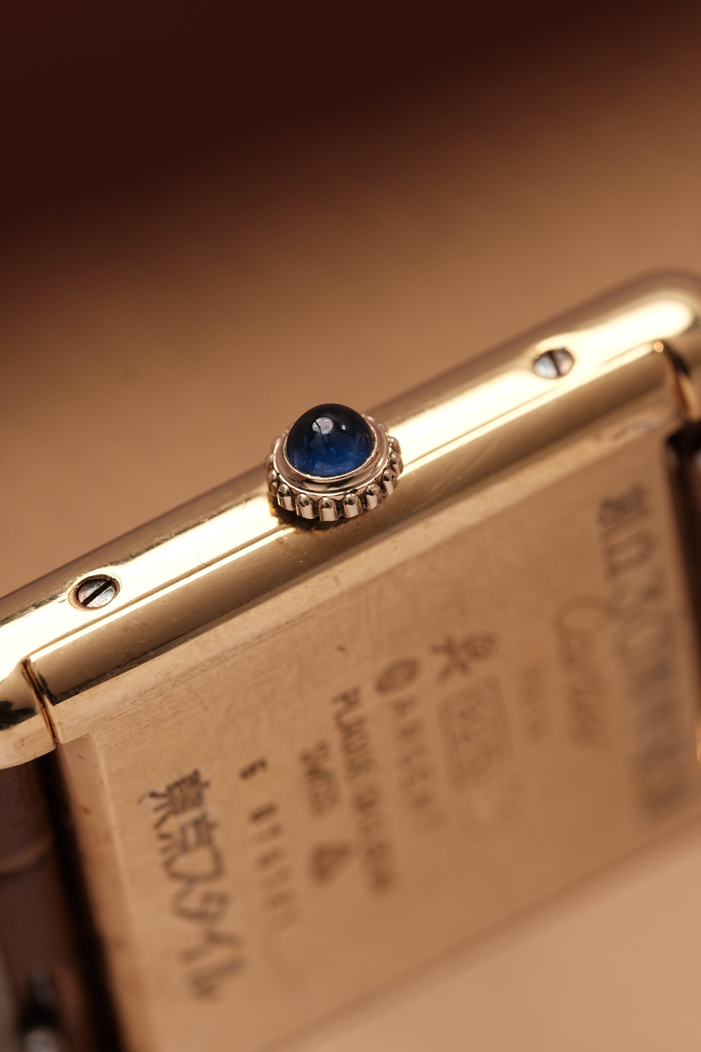 CARTIER  De Must Tank Trinity Vertical Stripe Dial Gold Hand Winding Gold-Plated Silver 925