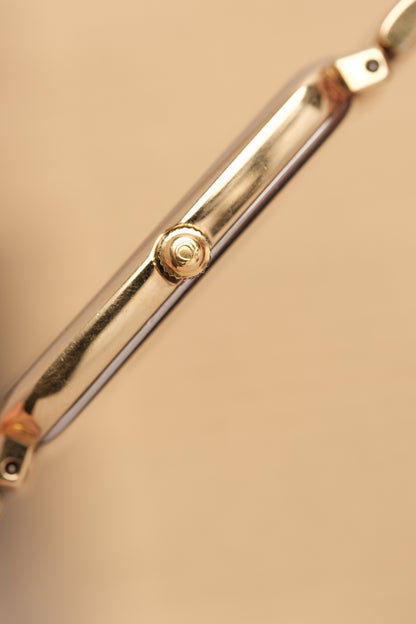 Omega De Ville Ref. 395.0876.2 Cal.1378 Ultra Thin Gold Quartz Integrated Bracelet