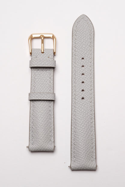 Light Grey Epsom Calfskin Leather Strap