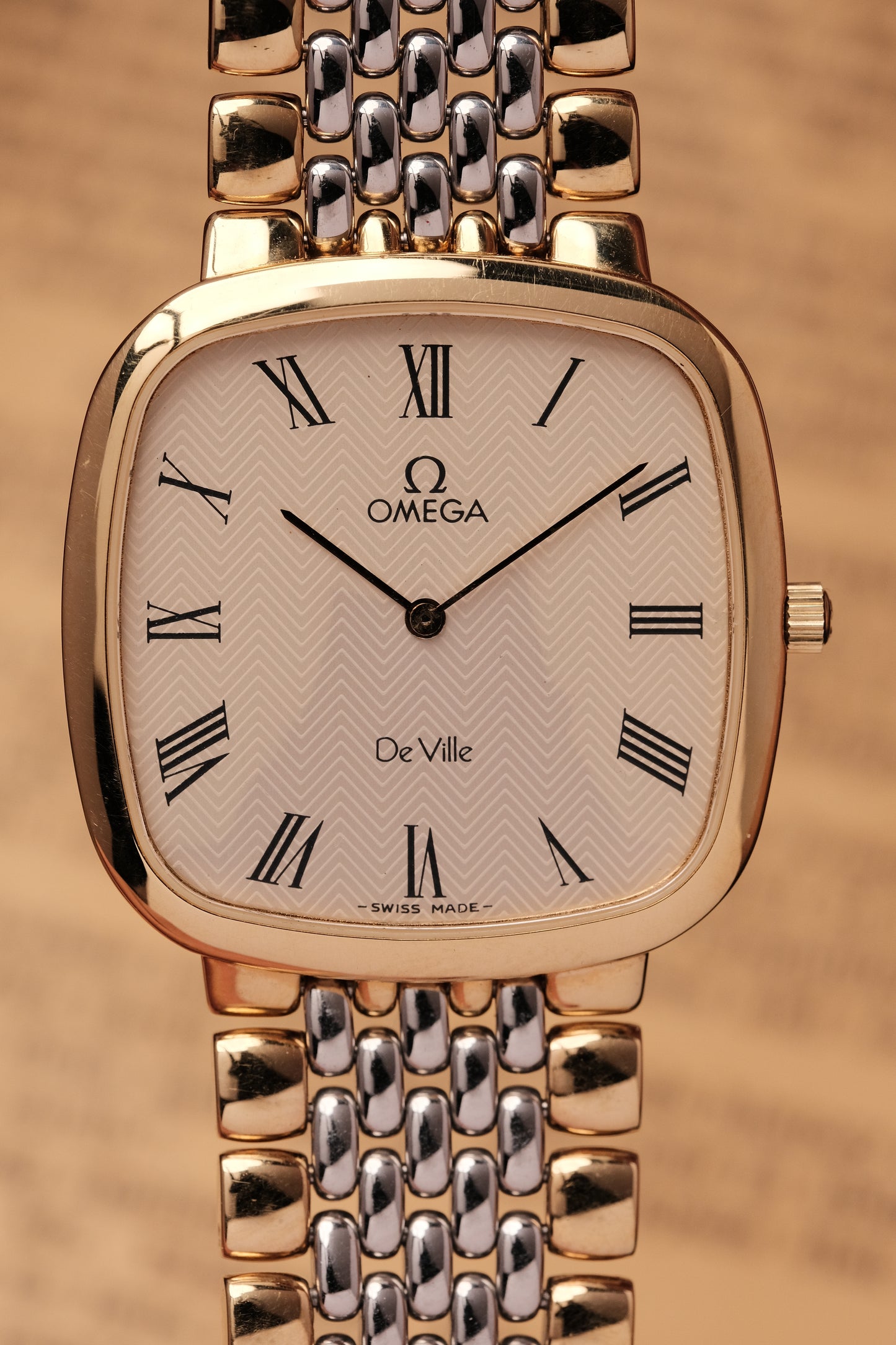 Omega De Ville Ref.395.0877 Cal.1378 Vintage Gold Quartz Integrated Bracelet