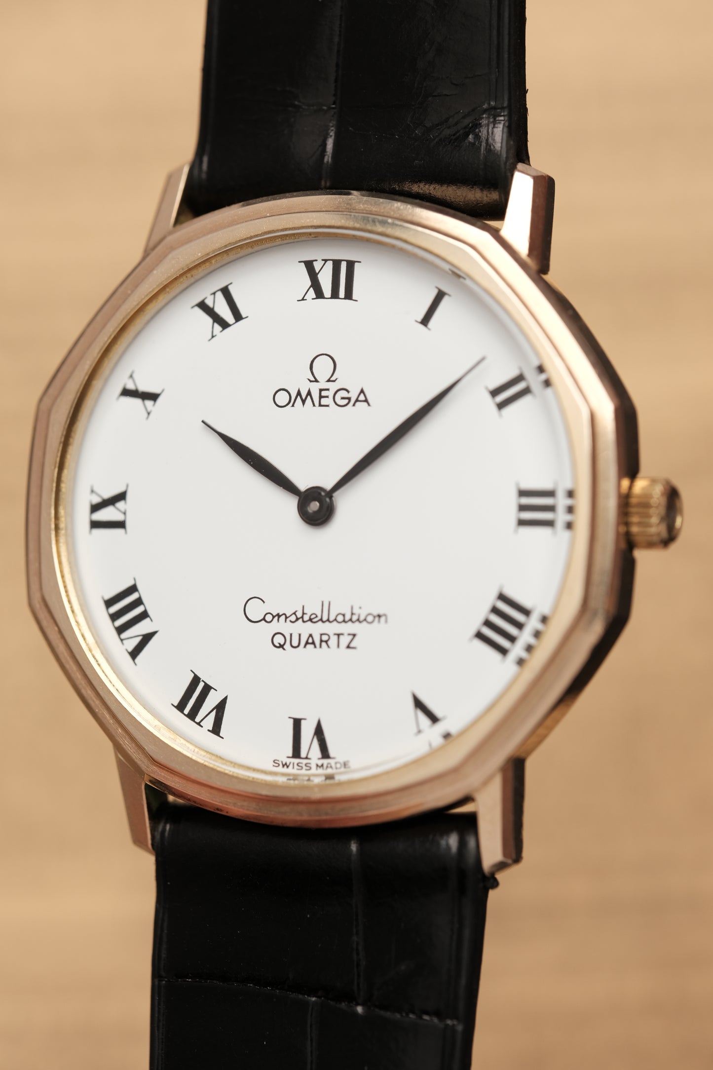 1980s Vintage Omega Constellation 1910041 Octagonal 10k gold filled