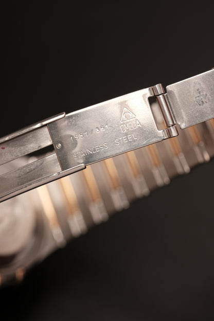OMEGA WATCH CONSTELLATION 1301.60.00 - STAINLESS STEEL ROSE GOLD CHOCOLATE DIAMONDS (2000S)