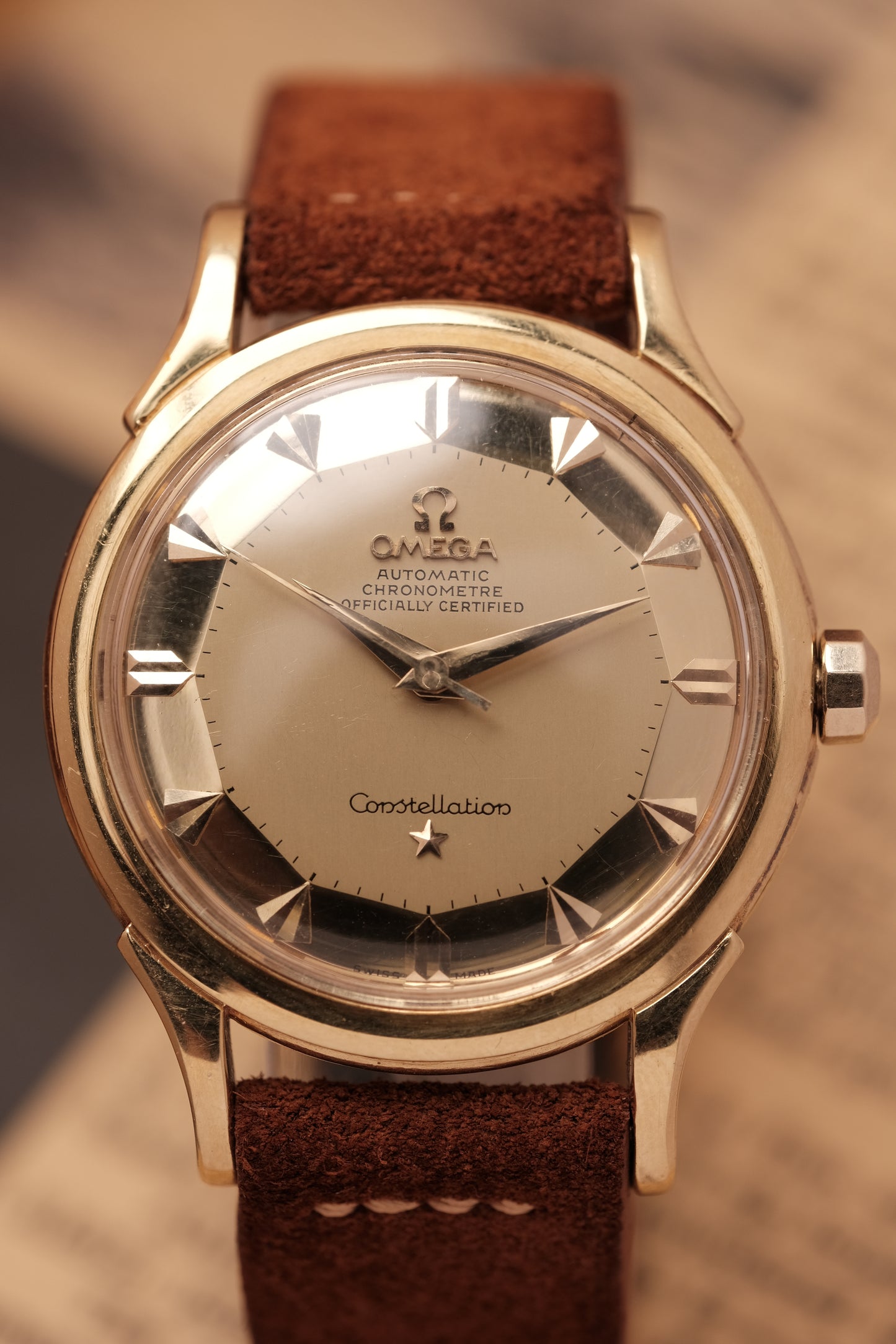 Vintage 1958 Omega Constellation Pie Pan De Luxe Arrow Head Ref 2852/2853 S.C