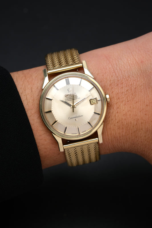 1963 OMEGA CONSTELLATION PIE PAN DOG LEG White Dial AUTOMATIC CHRONOMETER REF. 168.005