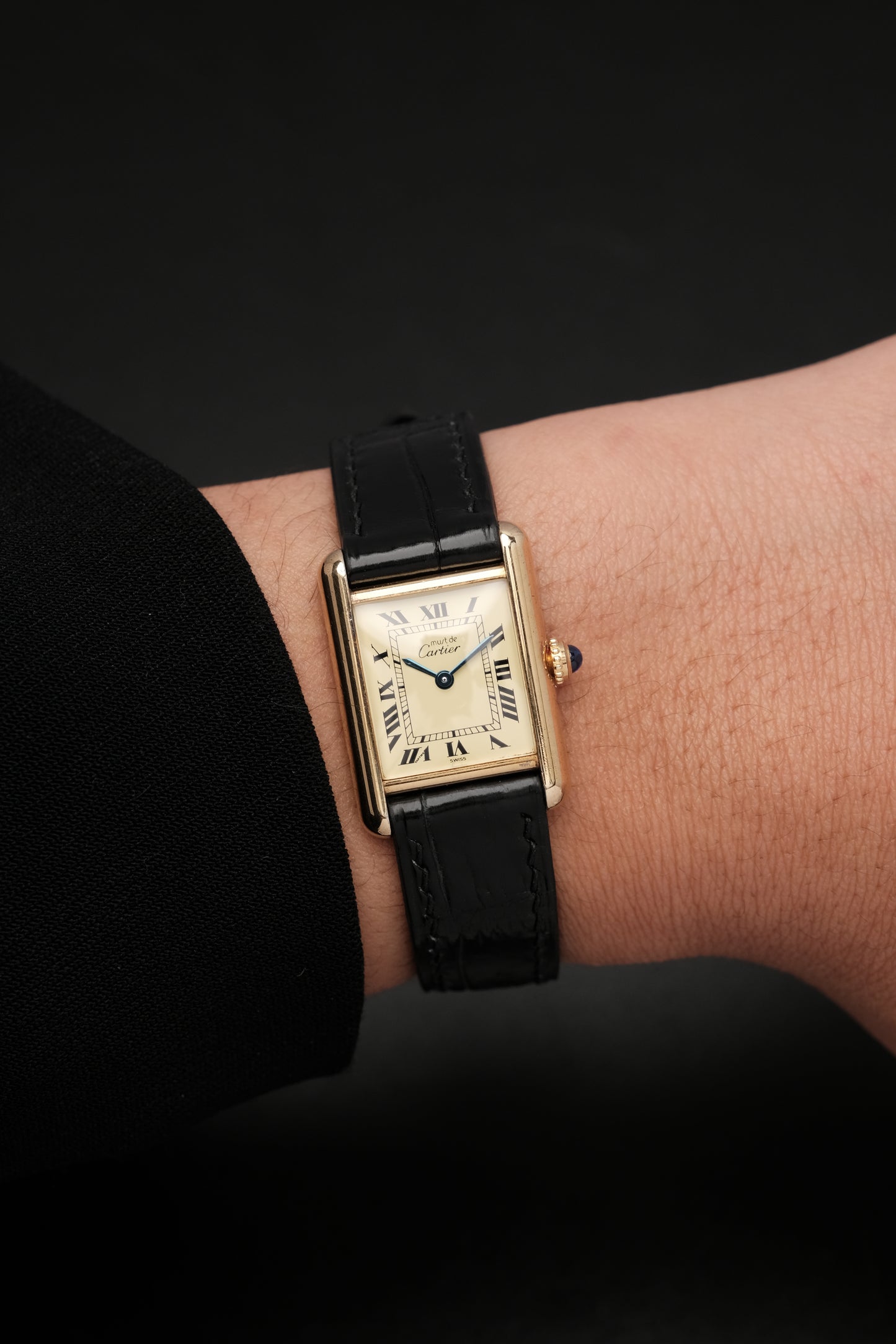 Vintage Cartier Must De Tank Vermeil (SM 20x28mm) ROMAN DIAL QUARTZ Ref.5057001
