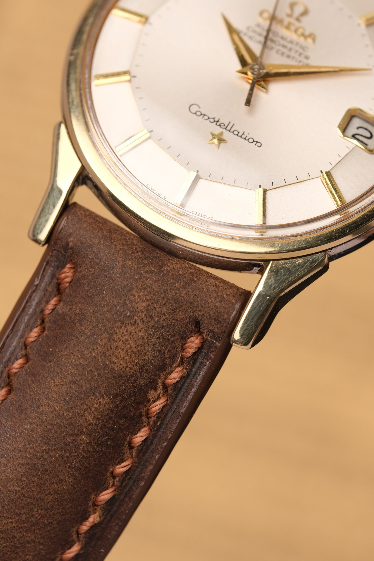 1966 OMEGA CONSTELLATION PIE PAN DOG LEG White Dial AUTOMATIC CHRONOMETER REF. 168.005