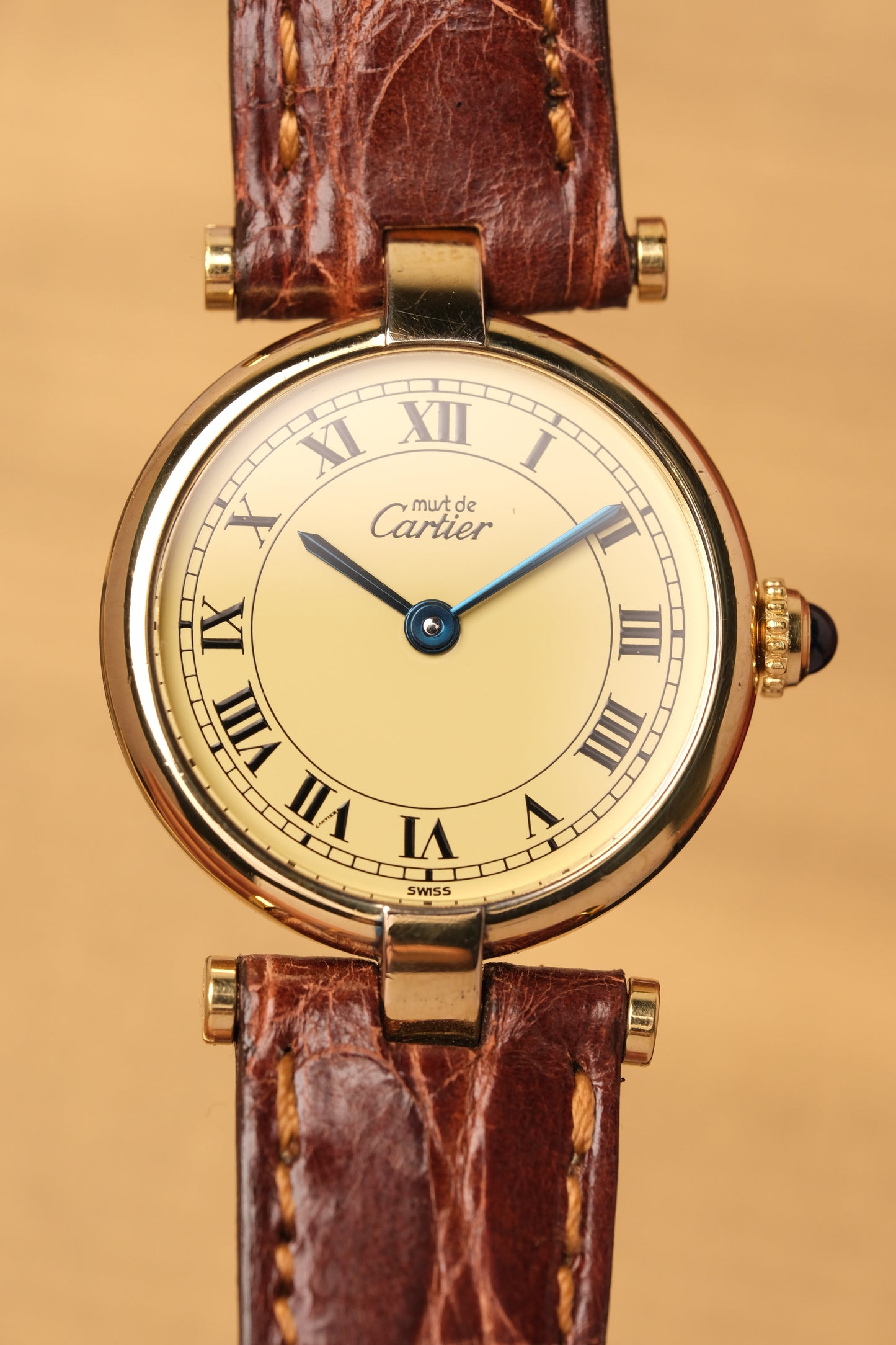 Ladies Cartier Must Vendome Vermeil 1851 ARGENT 925 Gold Plated 24MM ( Fullset)