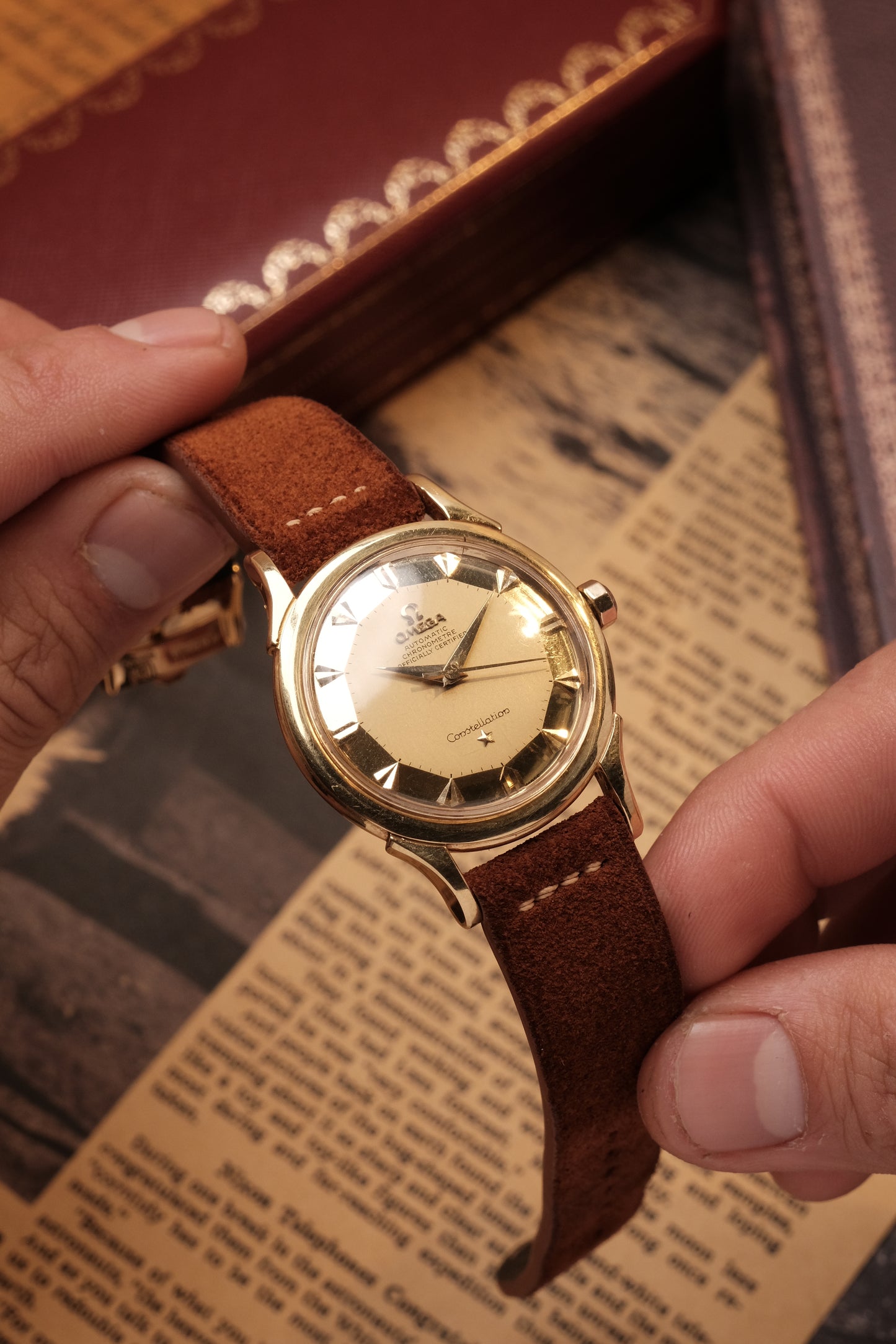 Vintage 1958 Omega Constellation Pie Pan De Luxe Arrow Head Ref 2852/2853 S.C