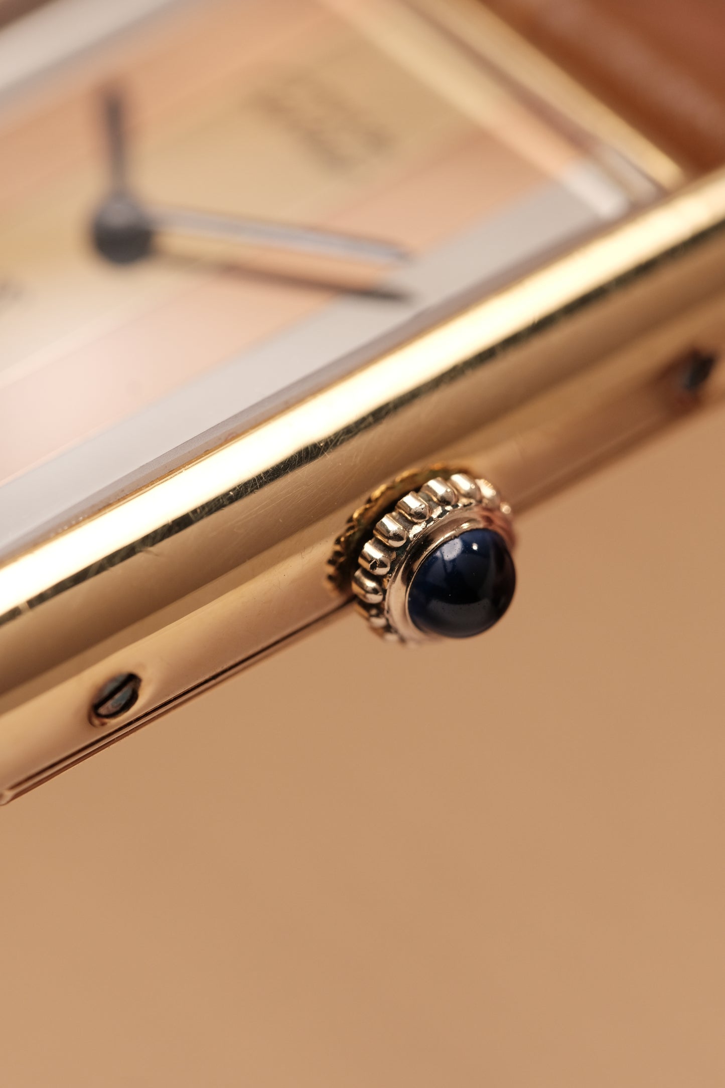 CARTIER  De Must Tank Trinity Vertical Stripe Dial Gold Hand Winding Gold-Plated Silver 925