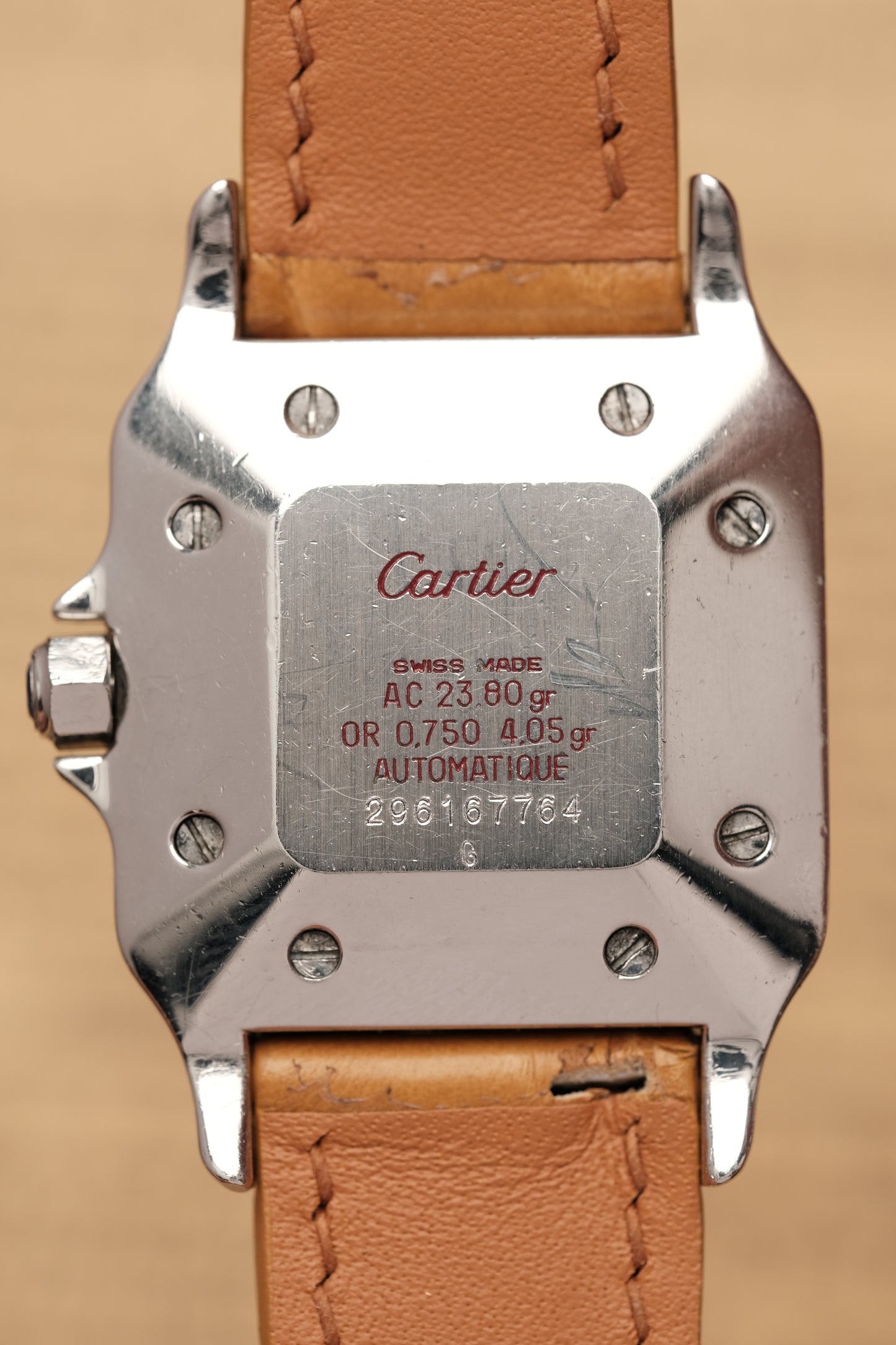Cartier Santos Carree 2961 Large( 29x41mm)  White Romans Automatic 1980