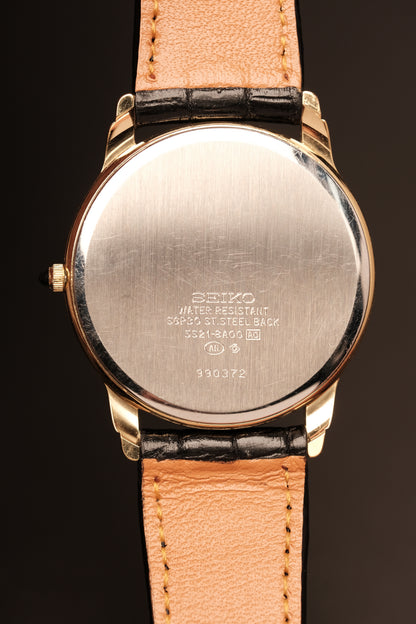 1989 Vintage  Seiko Dolce reference 5S21-8A00 Sweeping Hand 34MM