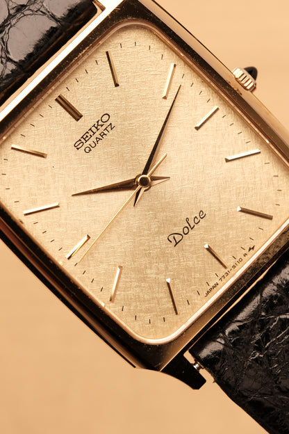 Vintage Seiko Dolce Gold Snow Flake Dial  7731-5110