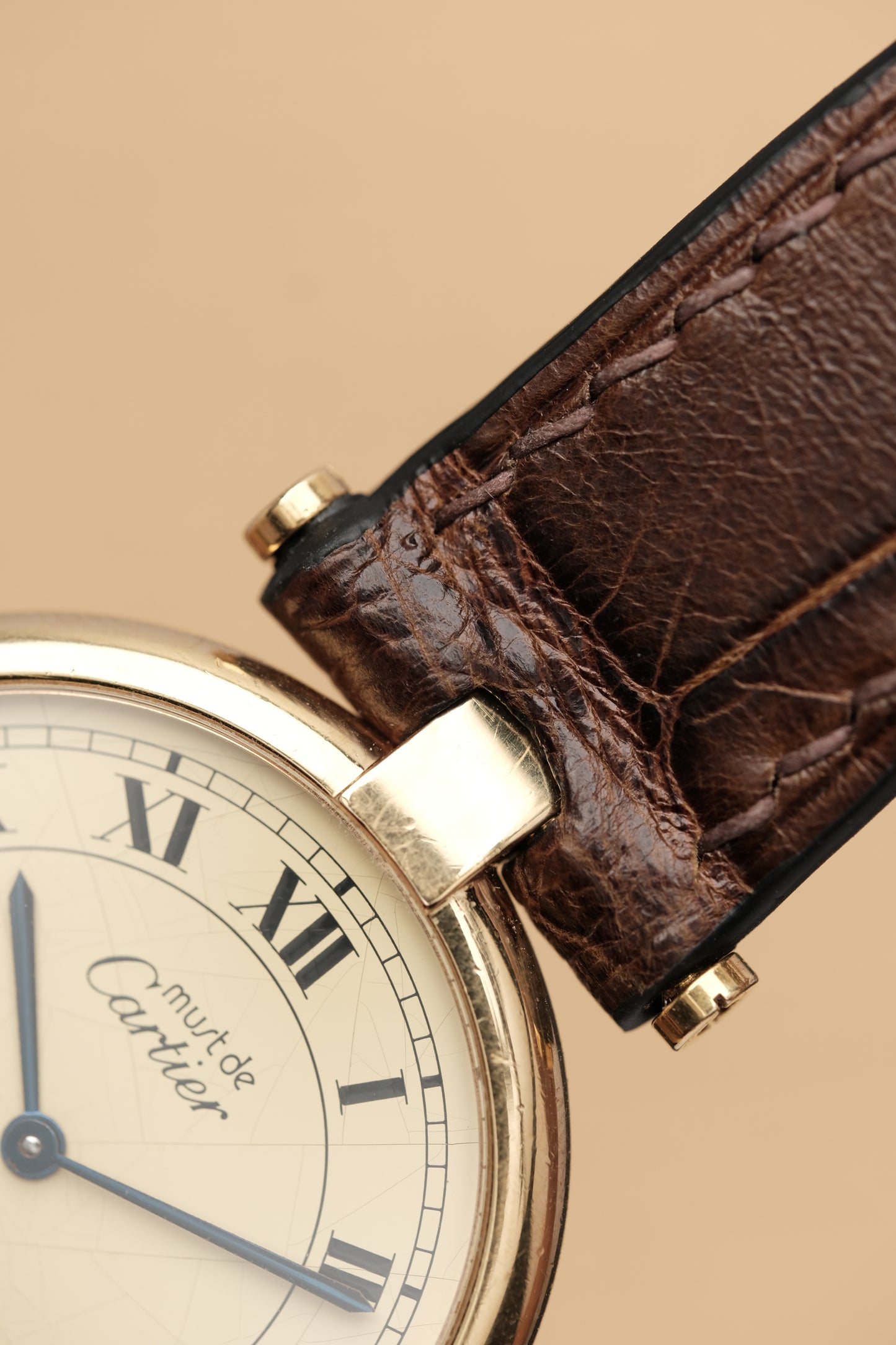 1990's Cartier Must Vendome LM Vermeil Quartz Gold Plated 30mm