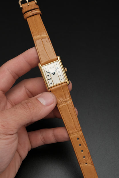 CARTIER MUST DE TANK VERMEIL (LM 23x31mm) COLUMN DIAL QUARTZ Ref.681006