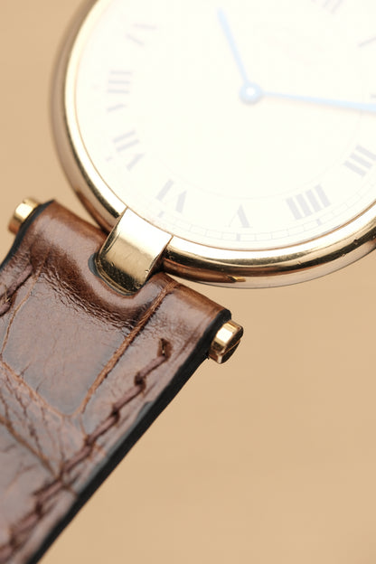 1990's Cartier Must Vendome LM Vermeil Quartz Gold Plated 30mm