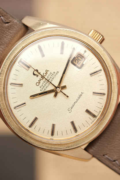 1968 Vintage Omega Seamaster Sparkle Dial Automatic 168.022 Jumbo 36mm Gold Capped Cal.564