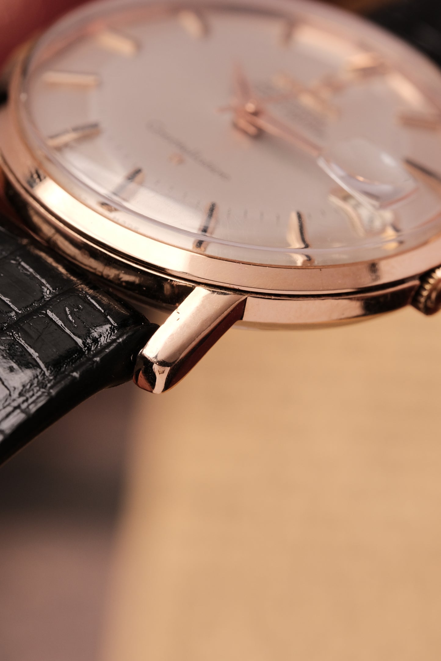 1967 OMEGA CONSTELLATION PIE PAN ROSE GOLD CHRONOMETER REF 168.010