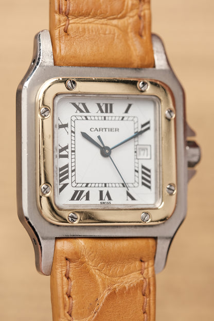Cartier Santos Carree 2961 Large( 29x41mm)  White Romans Automatic 1980