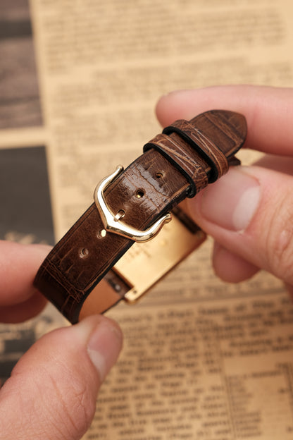 CARTIER MUST DE TANK VERMEIL (LM 23x31mm) ROMAN DIAL QUARTZ + Coffee Strap