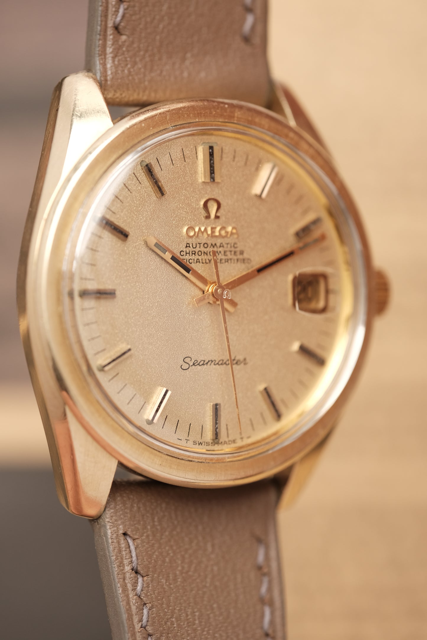 1968 Vintage Omega Seamaster Sparkle Dial Automatic 168.022 Jumbo 36mm Gold Capped Cal.564