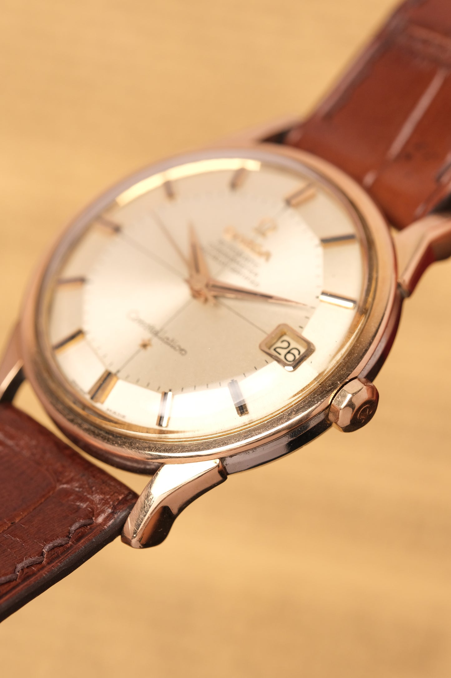 1962 OMEGA CONSTELLATION PIE PAN CROSS HAIR ROSE GOLD AUTOMATIC CHRONOMETER REF. 1490-61 SC