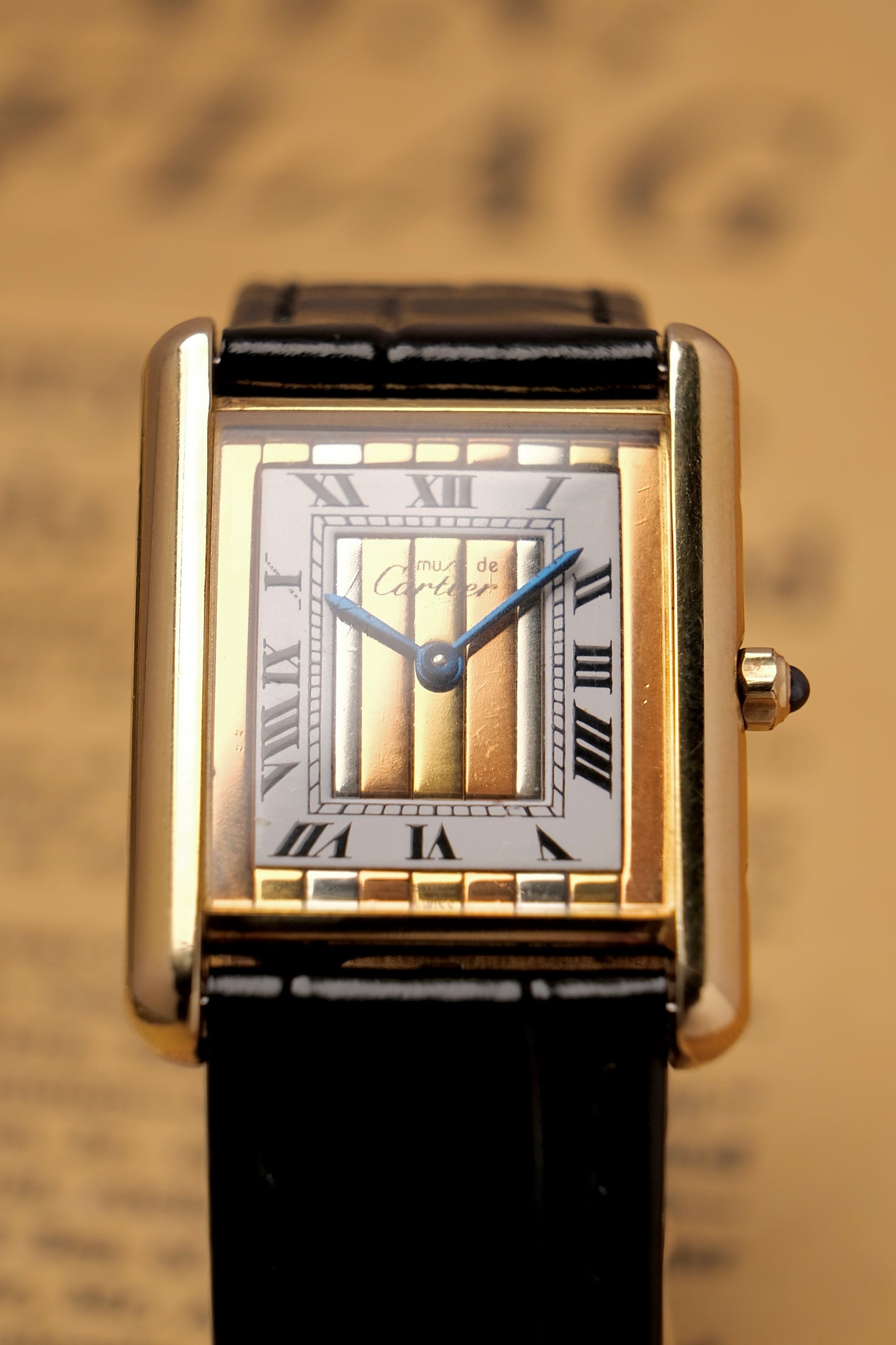 CARTIER MUST DE CARTIER TANK VERMEIL "TRINITY" DIAL REF. 681006