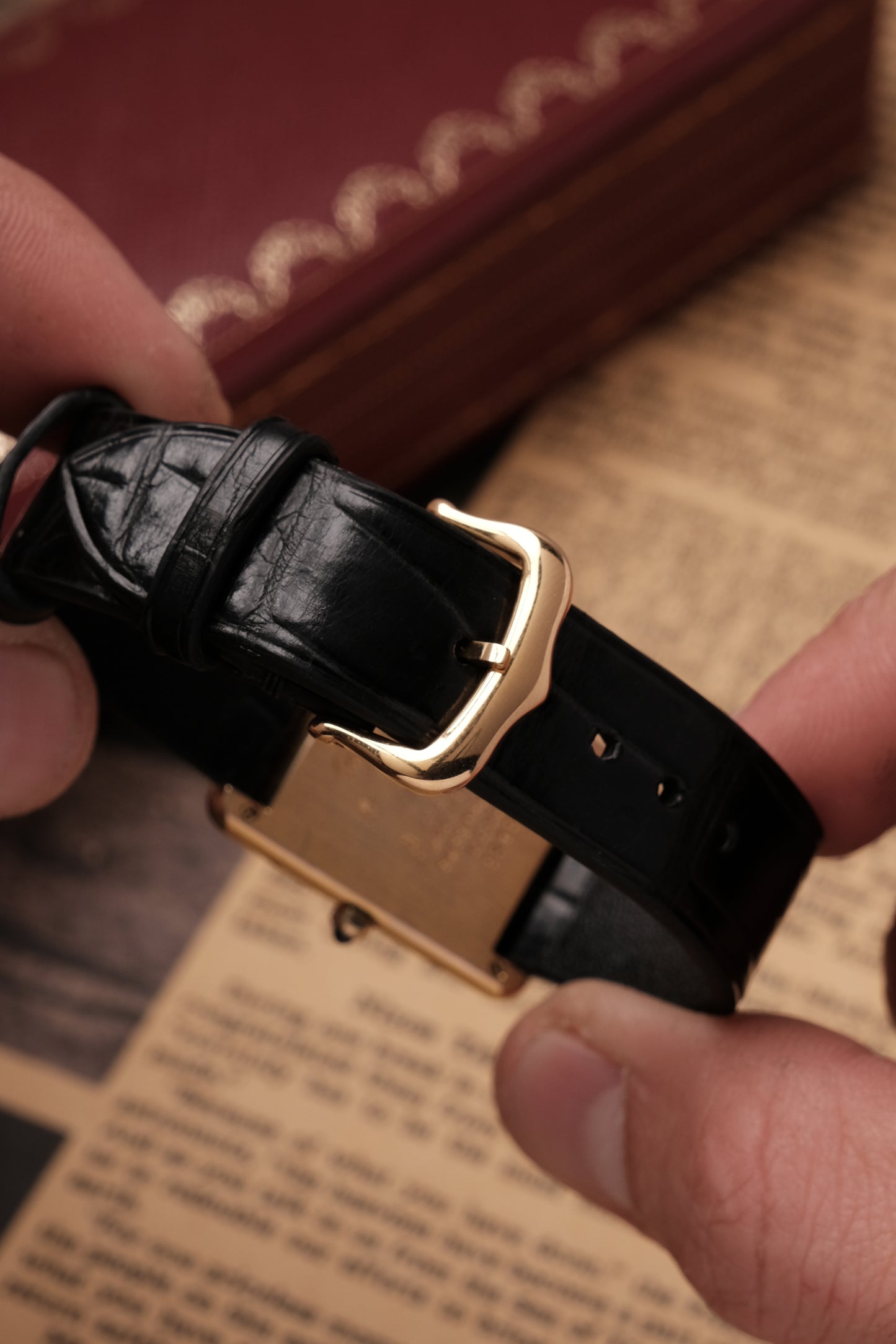 CARTIER MUST DE CARTIER TANK VERMEIL ROMAN DIAL REF. 681006