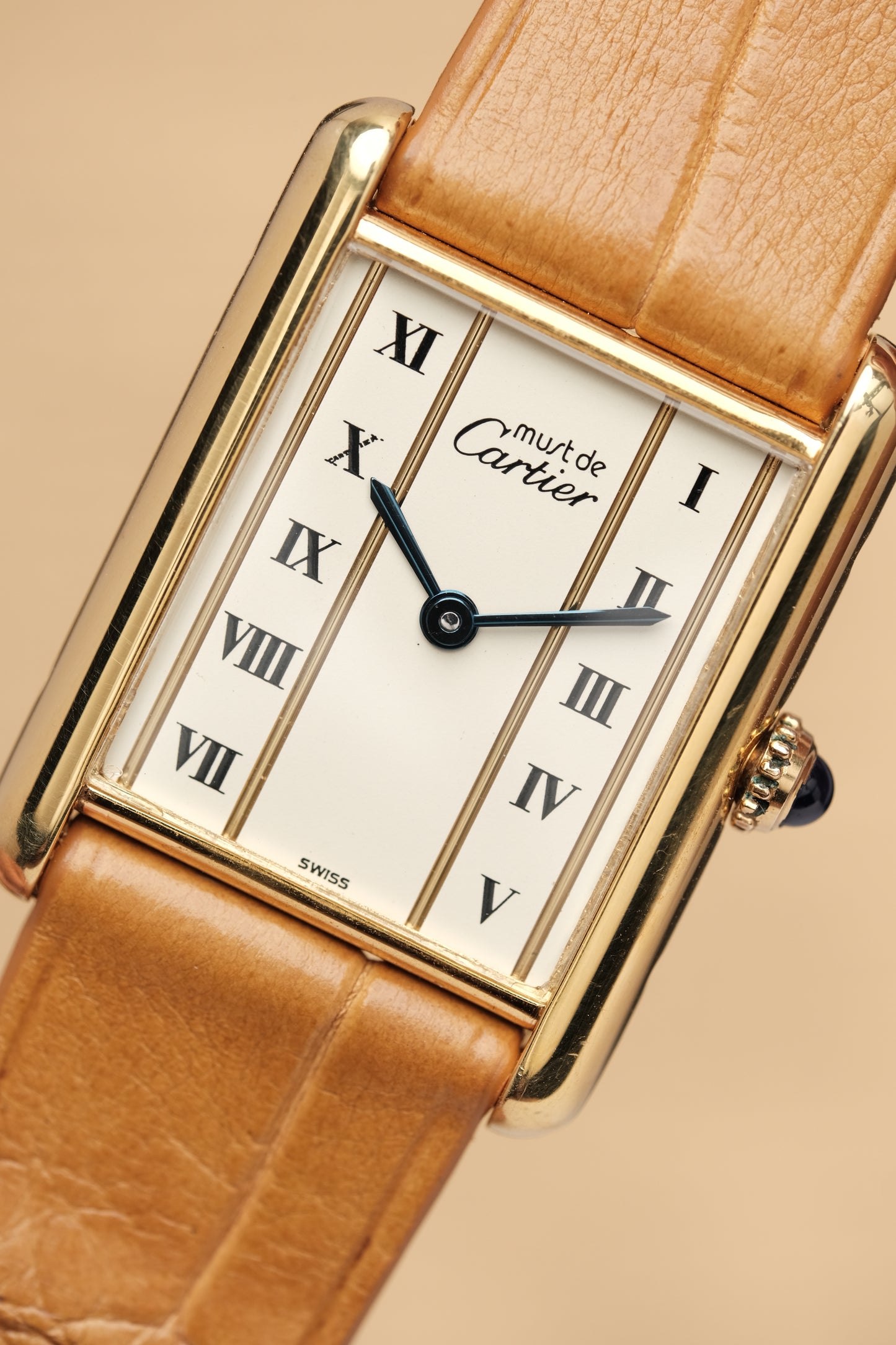 CARTIER MUST DE TANK VERMEIL (LM 23x31mm) COLUMN DIAL QUARTZ Ref.681006
