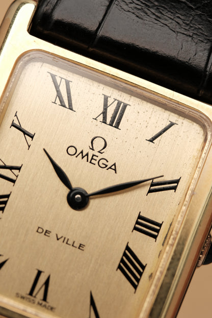 Vintage Tank OMEGA DE VILLE Roman Dial (25x31mm) Hand Windding Ref.11784 + BOX