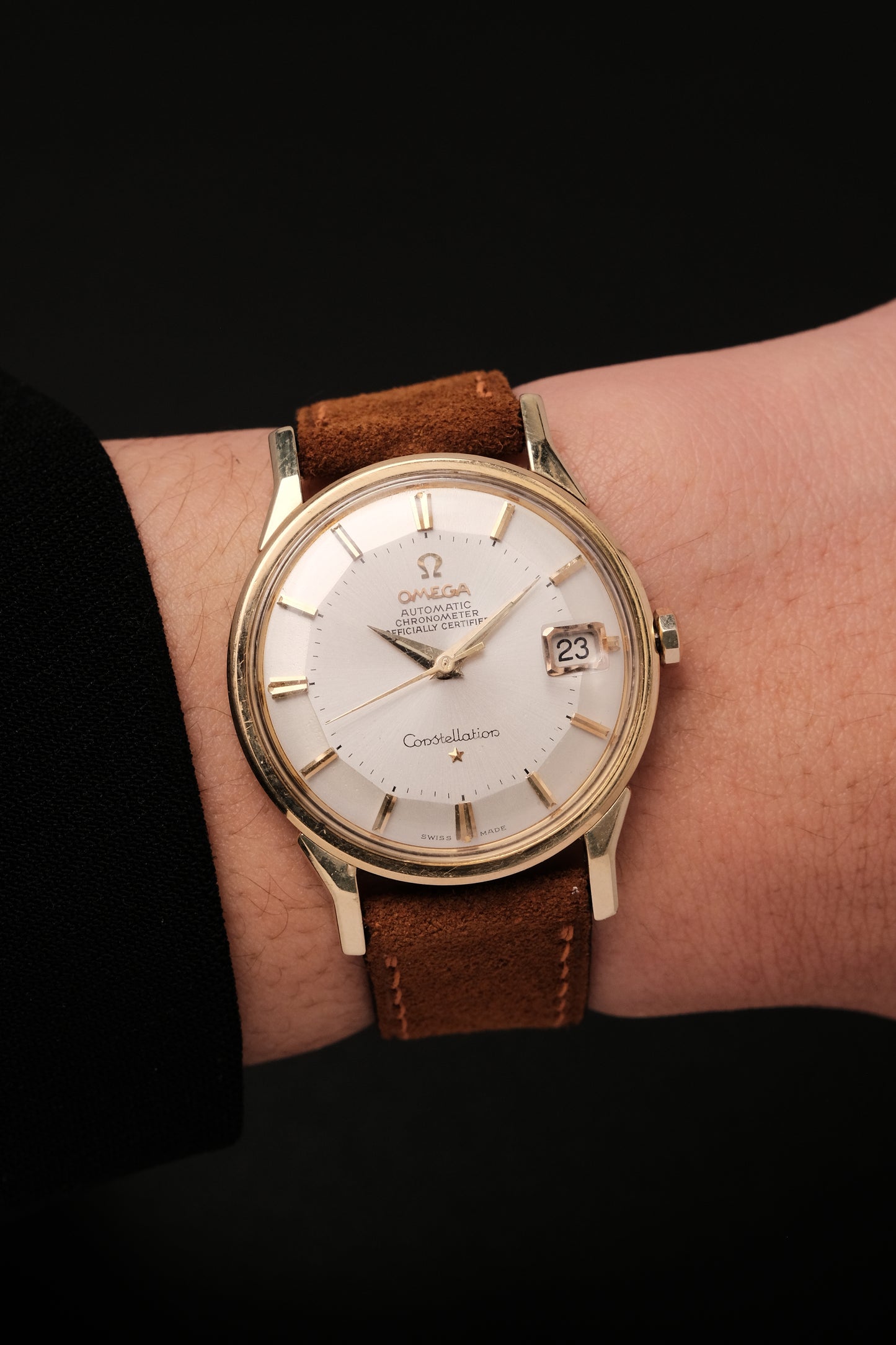 1966 OMEGA CONSTELLATION PIE PAN DOG LEG White Dial AUTOMATIC CHRONOMETER REF. 168.005