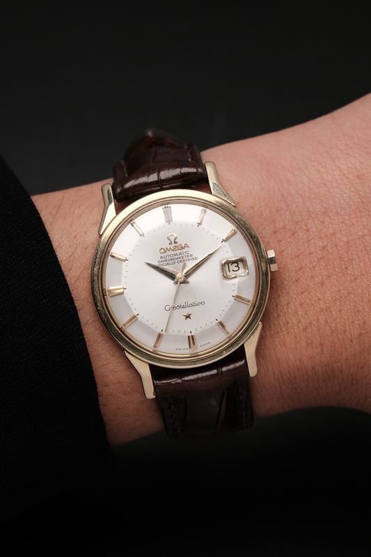 1966 OMEGA CONSTELLATION PIE PAN DOG LEG White Dial AUTOMATIC CHRONOMETER REF. 168.005