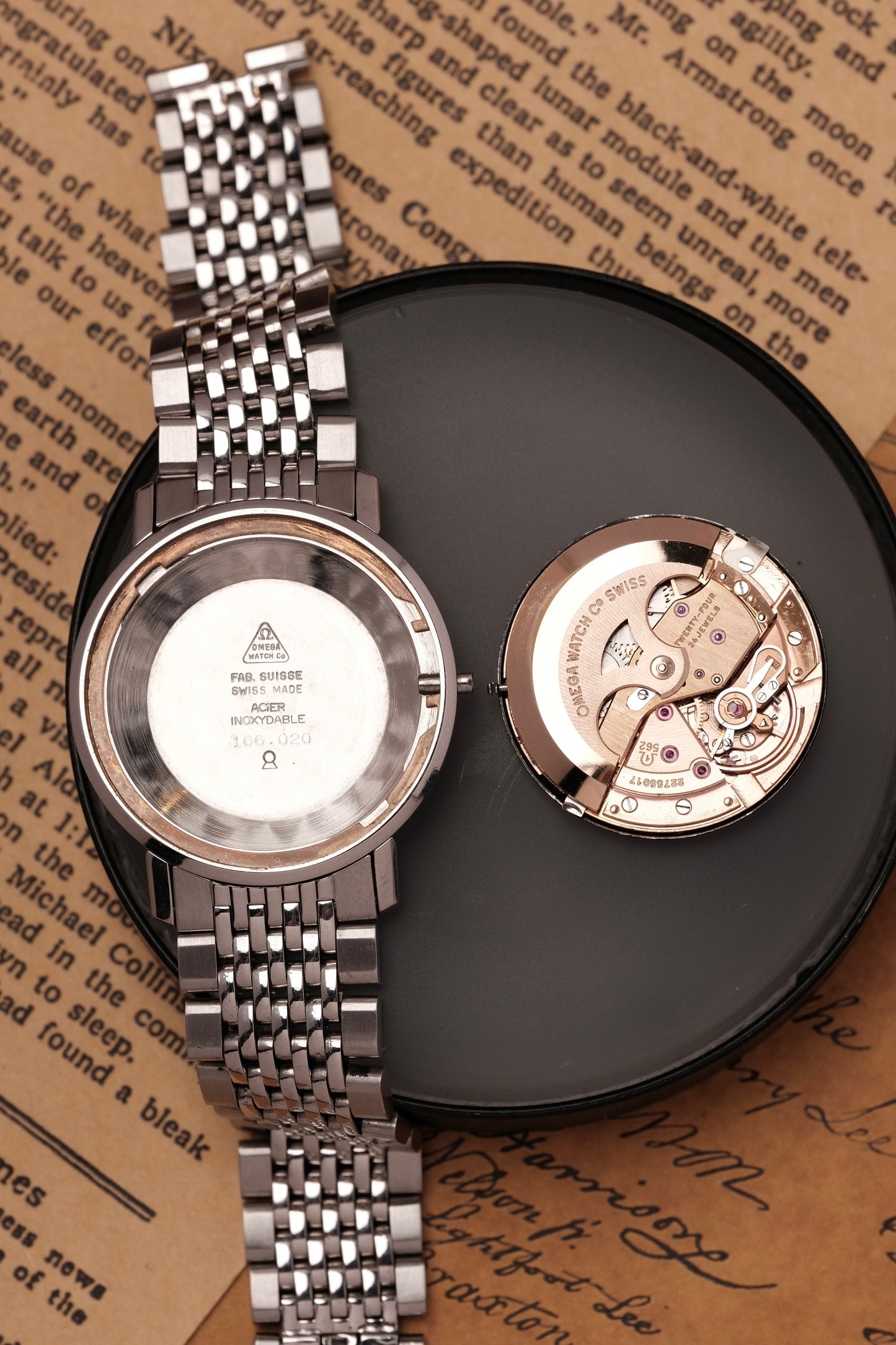 Vintage Omega Seamaster Automatic Deep Black Pie Pan Dial  166.020