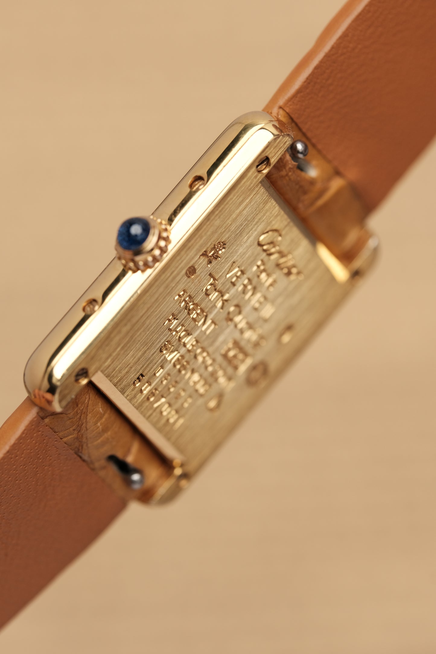 CARTIER MUST DE TANK VERMEIL (SM 20x28mm) COLUMN DIAL QUARTZ Ref.5057001