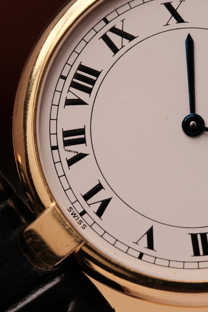 Cartier Vendome 881001 Paris Dial 18k Solid  Yellow Gold 30mm 1990s